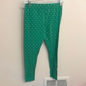 Mini Boden green Capri pants
